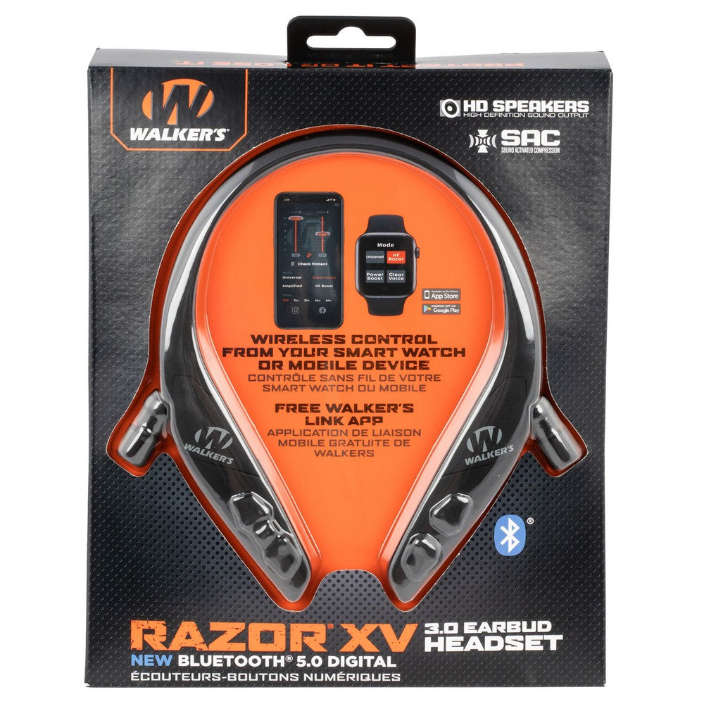 Walker's GWPBTNBT Razor XV 3.0 Headset 31 db Behind The Neck Bluetooth Enabled