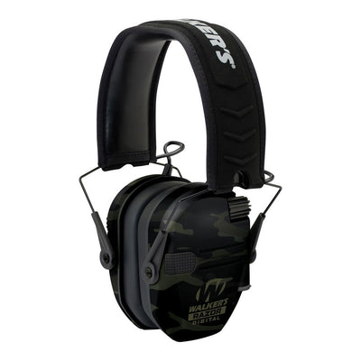 Walker's GWPDRSEMMCCG Razor PRO Digital Electronic Muff 23 dB Over the Head Gray Camo/Black Polymer