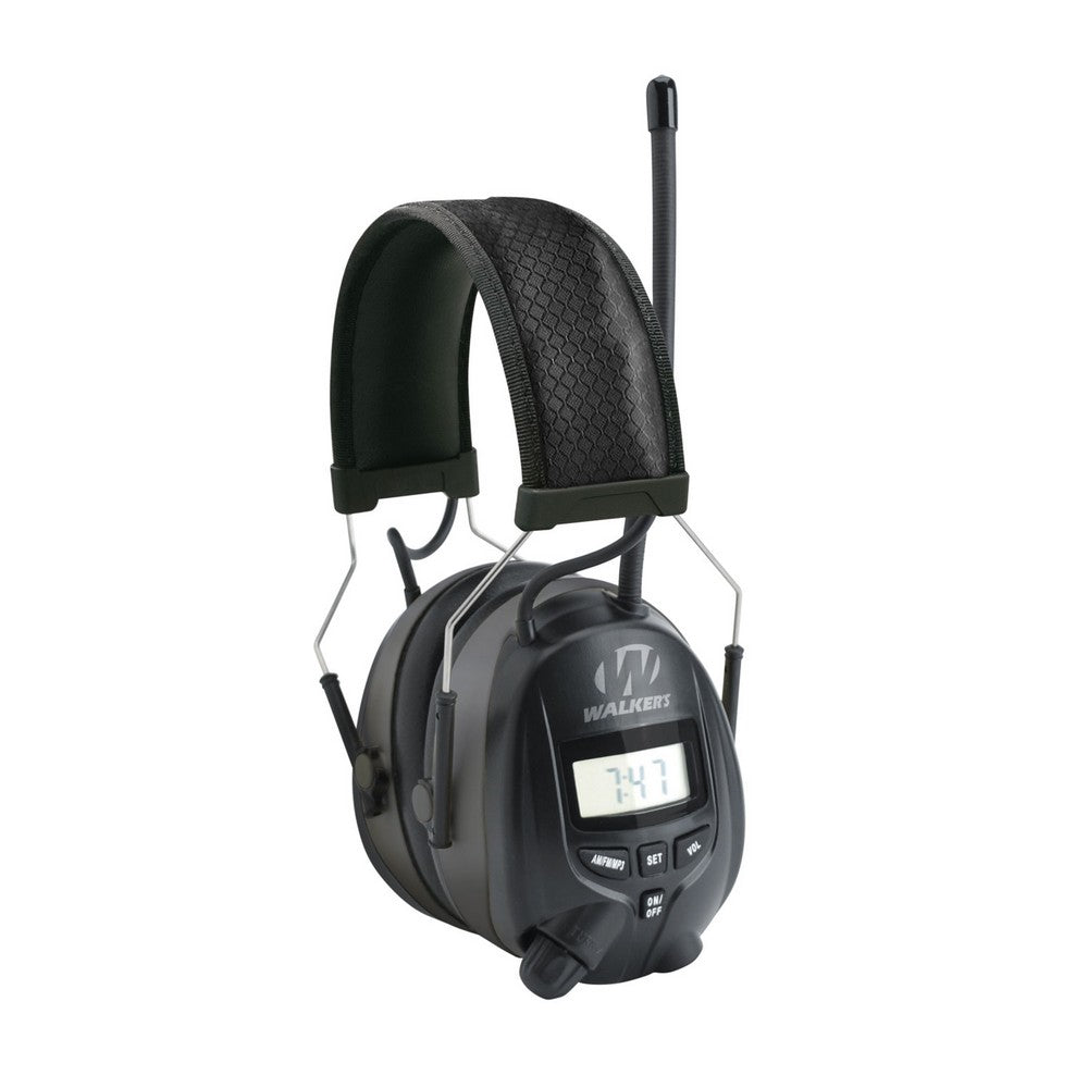 Walker's GWPRDOM AM/FM Digital Muff Polymer 25 dB Over the Head Black