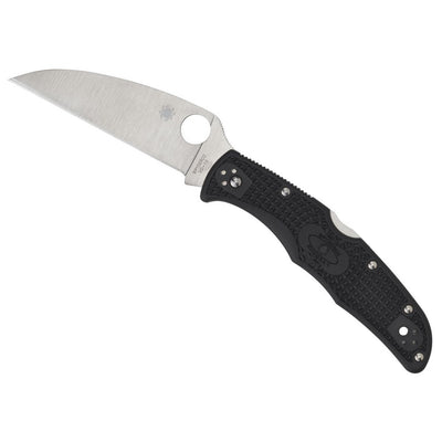 Spyderco C10FPWCBK Endura 4 Lightweight 3.78" Folding Wharncliffe Plain VG-10 SS Blade Black Bi-Directional Texturing FRN Handle Includes Pocket Clip