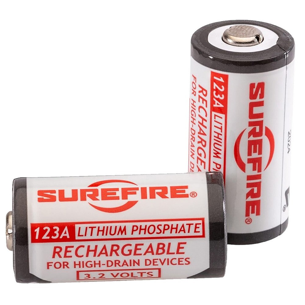 SureFire SFLFP123 CR123A Rechargeable 3V Li-Ion 1550 mAh 2 Pack