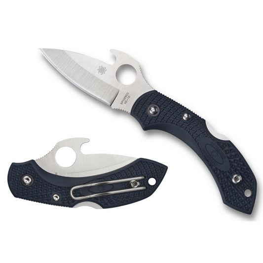 Spyderco C28PGYW2 Dragonfly 2  2.28" Folding Drop Point Plain VG-10 SS Blade Gray Bi-Directional Texturing FRN Handle Includes Pocket Clip