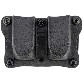 DeSantis Gunhide A87KJKKZ0 Quantico Double Mag Pouch OWB Black Kydex, Belt Clip Fits Belts Up To 1.50