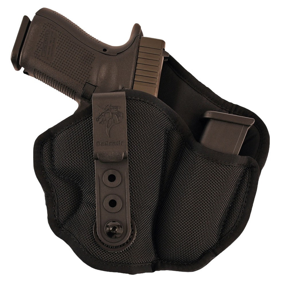 DeSantis Gunhide M89BAD6Z0 Inner Piece 2.0 AIWB Black Ballistic Nylon Belt Clip Compatible w/Glock 42/Colt Officer/Kel-Tec P-11 Right Hand