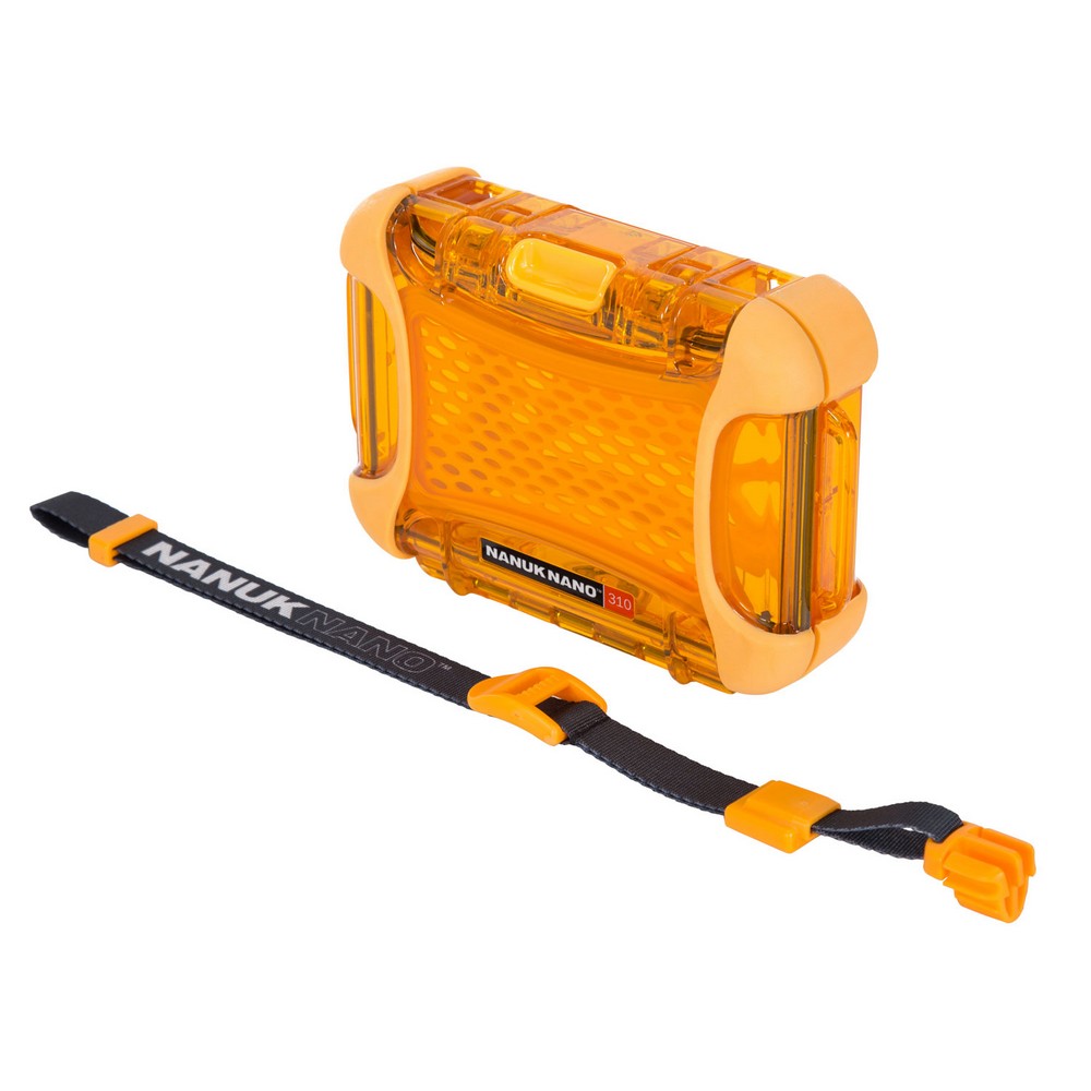 Nanuk 3100003 Nano 310 Water-Resistant Orange Polycarbonate Material with PowerClaw Latches 5.20" L x 3" W x 1.10" H Interior Dimensions Includes Carry Strap