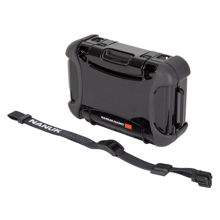 Nanuk 3200001 Nano 320 Water-Resistant Black Polycarbonate Material with PowerClaw Patches 5.90