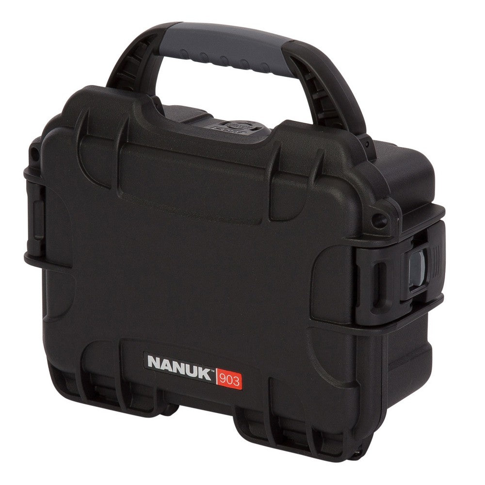 Nanuk 9031001 903  Impact Resistant Black Polymer with Foam Padding & Latches Interior Dimensions 7.40" L x 4.90" W x 3.10" H