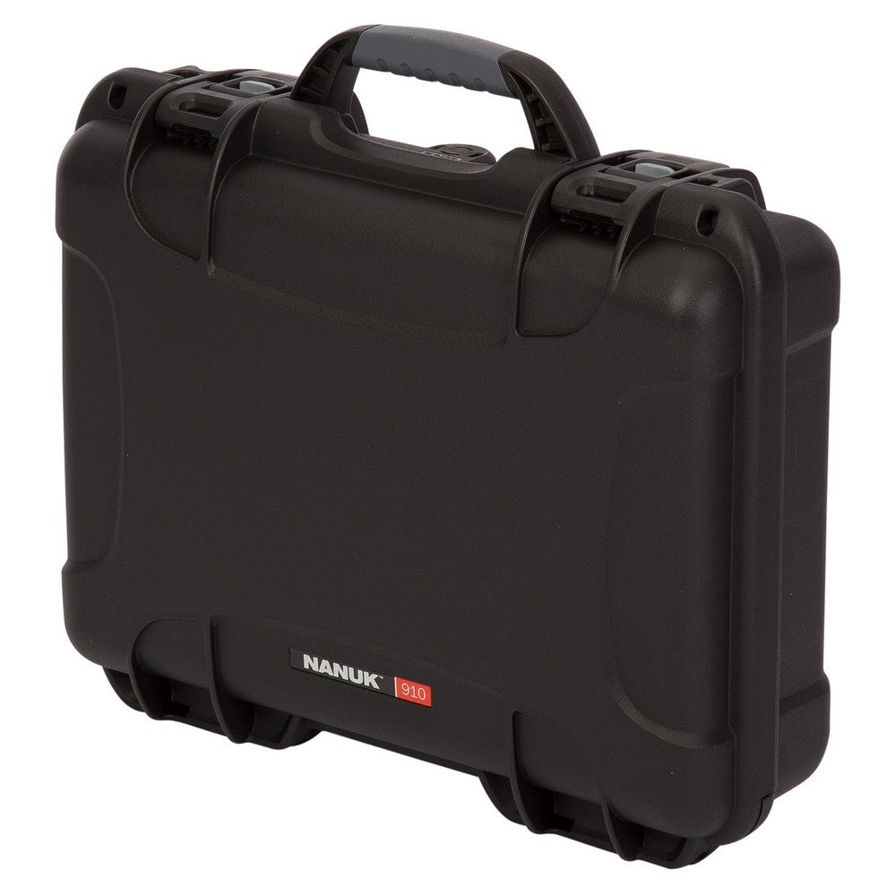 Nanuk 9101001 910  Waterproof Black Resin with Foam Padding & Airline Approved 13.20" L x 9.20" W x 4.10" H Interior Dimensions