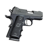 Hogue 43000 Rubber Grip Cobblestone Black with Finger Grooves for 1911 Officer