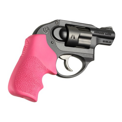 Hogue 78027 Tamer Cushion Pink Rubber Grip with Finger Grooves for Ruger LCR, LCRx