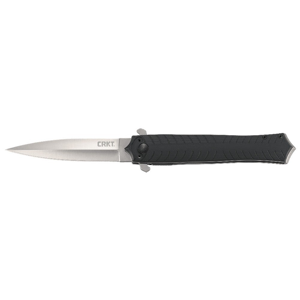 CRKT 2265 Xolotl  3.64" Folding Spear Point Plain Satin 4116 Stainless Steel Blade/Black G10 Handle Includes Pocket Clip