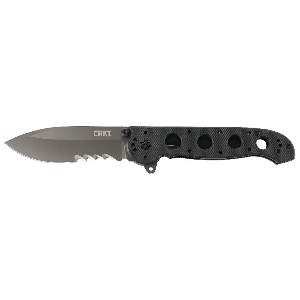 CRKT M2114G M21 14G 3.88" Folding Spear Point Veff Serrated Black TiN 4116 Stainless Steel Blade/Black G10 Handle Includes Pocket Clip