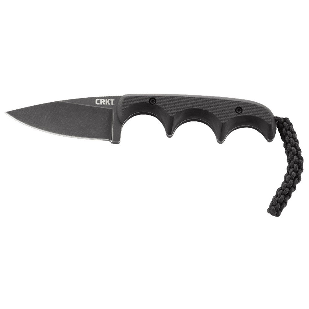 CRKT 2384K Minimalist  2.16" Fixed Drop Point Plain Black Stonewashed 5Cr15MoV SS Blade/Black G10 Handle Includes Lanyard/Sheath