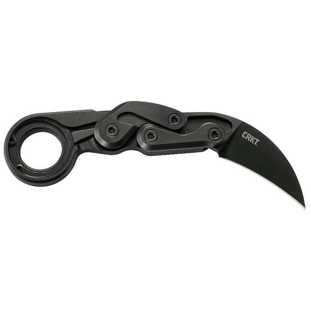 CRKT 4040 Provoke  2.41" Folding Hawkbill Plain Black TiN D2 Steel Blade/ Black Aluminum Handle Includes Pocket Clip