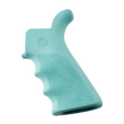 Hogue 13024 OverMolded Beavertail Cobblestone Aqua Blue with Finger Grooves for AR-15, M16