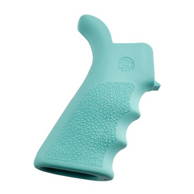 Hogue 13024 OverMolded Beavertail Cobblestone Aqua Blue with Finger Grooves for AR-15, M16