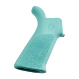 Hogue 13034 OverMolded Beavertail Cobblestone Aqua Blue Rubber Pistol Grip for AR-15, M16