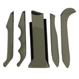 Hogue 13041 Modular Overmolded OD Green Rubber Pistol Grip with Finger Grooves Fits AR-15/M16