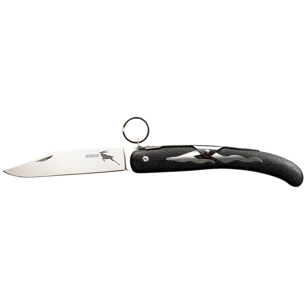 Cold Steel CS20KK Kudu  4.25" Folding Plain Mirror Polished 5Cr15MoV SS Blade/ Black Woodgrain Zy-Ex Handle