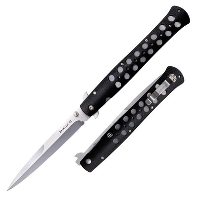 Cold Steel CS26SXP Ti-Lite  6" Folding Spear Point Plain AUS-8A SS Blade/Black Zy-Ex Handle Includes Pocket Clip