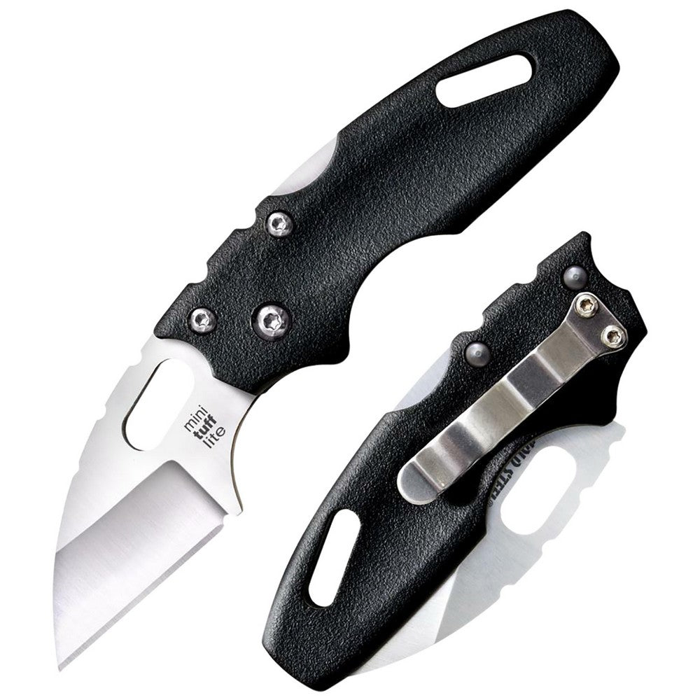 Cold Steel CS20MT Tuff Lite  Mini 2" Folding Sheepsfoot Plain 4034 SS Blade, 3" Black Griv-Ex Handle, Includes Pocket Clip