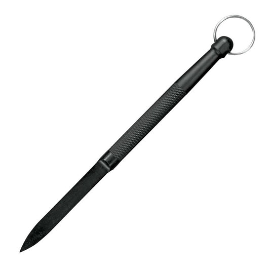 Cold Steel CS92DD Delta Dart  3.38" Fixed Plain Black knurled w/Lanyard Ring Zy-Ex Handle