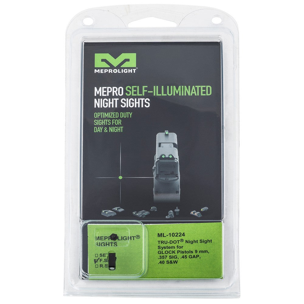 Meprolight USA 102243107 Tru-Dot  Black | Green Tritium with Black Outline Front Sight