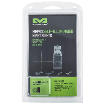 Meprolight USA 102243107 Tru-Dot  Black | Green Tritium with Black Outline Front Sight