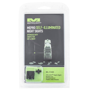Meprolight USA 114203101 Tru-Dot  Black | Green Tritium Front Sight Green Tritium Rear Sight Set