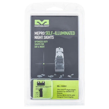Meprolight USA 106623101 Tru-Dot  Black | Green Tritium Front Sight Green Tritium Rear Sight Set