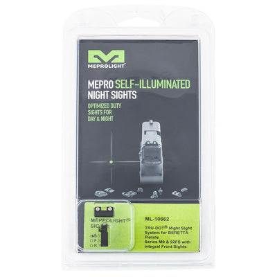 Meprolight USA 106623101 Tru-Dot  Black | Green Tritium Front Sight Green Tritium Rear Sight Set