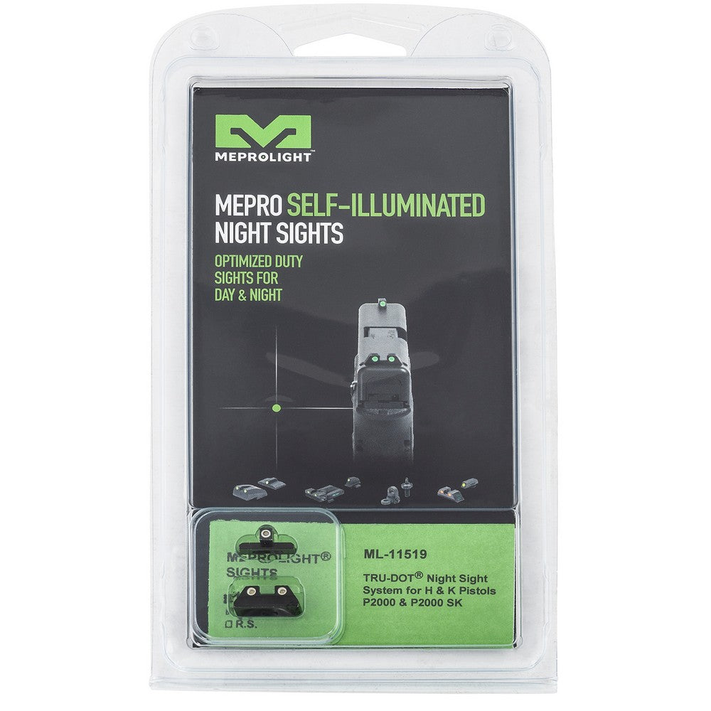 Meprolight USA 115193101 Tru-Dot  Black | Green Tritium Front Sight Green Tritium Rear Sight Set