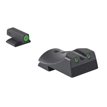 Meprolight USA 412183111 Hyper-Bright  Black | Green Tritium with Green Outline Front Sight Green Tritium with Black Outline Rear Sight Set