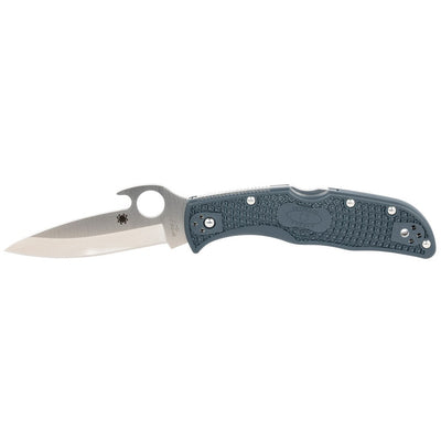 Spyderco C243PGYW Endela Lightweight 3.41" Folding Clip Point Plain VG-10 SS Blade Blue/Gray FRN Handle Includes Pocket Clip