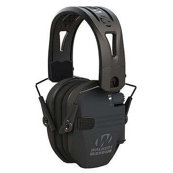 Walker's GWPRSEMRH RAZR Razor Slim Electronic Muff 23 dB Over the Head Black Polymer
