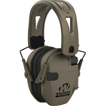Walker's GWPRSEMRHMFDE Razor Slim Electronic Muff 23 dB Over the Head Flat Dark Earth Polymer