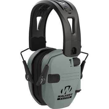 Walker's GWPRSEMRHBGY Razor Slim Electronic Muff 23 dB Over the Head Battleship Gray/Black Polymer