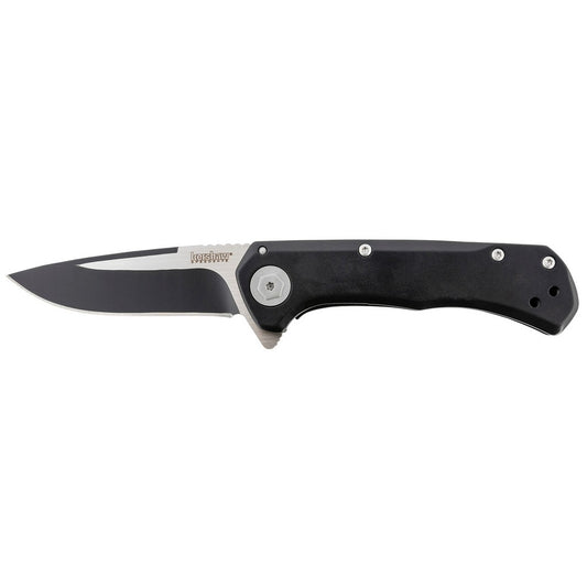 Kershaw 1955 Showtime  3" Folding Drop Point Plain Black Oxide/Satin 8Cr13MoV SS Blade Black Oxide Stainless Steel Handle Includes Pocket Clip