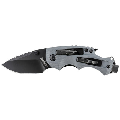 Kershaw 8720 Shuffle DIY 2.40" Folding Drop Point Plain Black Oxide 8Cr13MoV SS Blade Gray Glass-Filled Nylon Handle Includes Pocket Clip