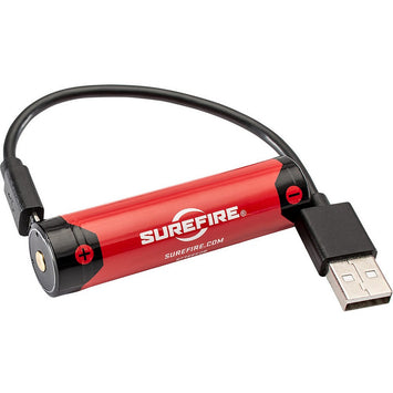 SureFire SF18650B Rechargeable Micro USB Lithium Battery 3.6V Li-Ion 3.5 mAh 3,500 mAh Charges w/Micro USB