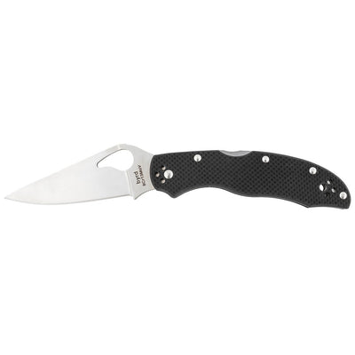 Spyderco BY01GP2 Byrd Harrier 2 3.39" Folding Clip Point Plain 8Cr13MoV SS Blade Black  Textured G10 Handle Includes Pocket Clip