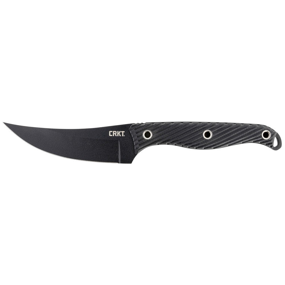 CRKT 2709 Clever Girl  4.60" Fixed Plain Black Powder Coated SK-5 Steel Blade/ Black G10 Handle Includes Sheath