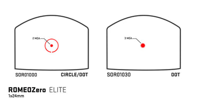 Sig Sauer Electro-Optics SOR01000 RomeoZero Elite Black 1 x 24 mm 2 MOA Red Dot/32 MOA Circle Multi Reticle