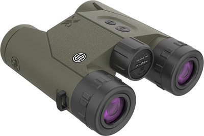 Sig Sauer Electro-Optics SOK6K104 KILO6K HD Binocular Rangefinder OD Green 10x32mm 6000 yds Max Distance Segmented OLED Display