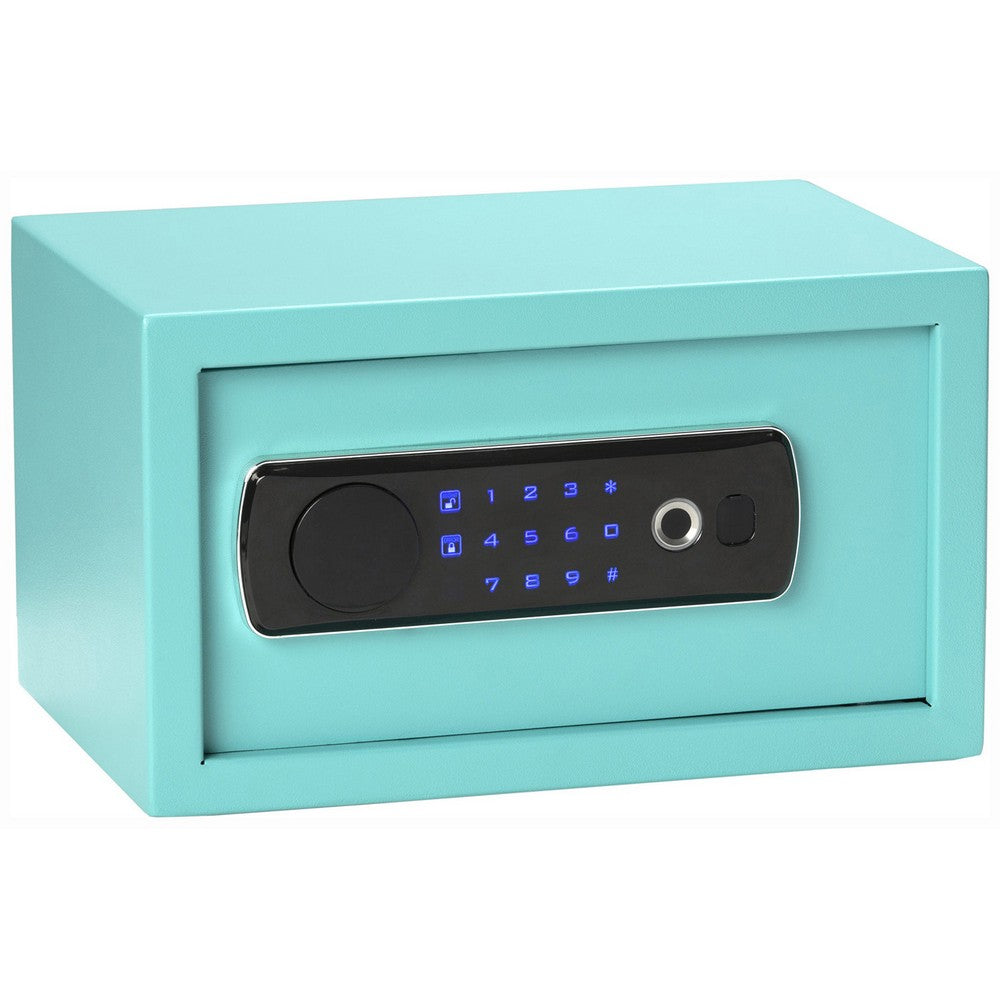 Bulldog BD5012 Duo  Digital Keypad/Biometric/Key Entry Teal Powder Coated Steel Holds 1 Handgun LED Keypad