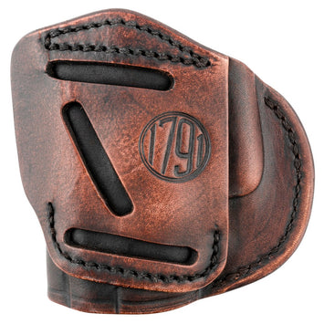 1791 Gunleather 4WH4VTGR 4-Way  IWB/OWB 04 Vintage Leather Belt Clip Compatible w/Springfield XDS/Springfield XD/Glock 26/S&W M&P Shield Plus