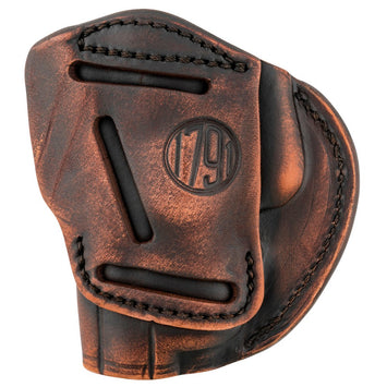 1791 Gunleather 4WH5VTGR 4-Way  IWB/OWB Size 05 Vintage Leather Belt Clip Compatible w/Glock 17/Springfield XD/S&W M&P/HK VP9 Right Hand