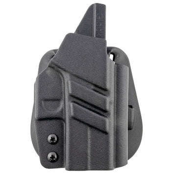 1791 Gunleather TACPDHOWBG43XMOSBLKR Tactical Kydex  OWB Black Kydex Paddle Compatible w/Glock 43/43X/43X MOS Right Hand