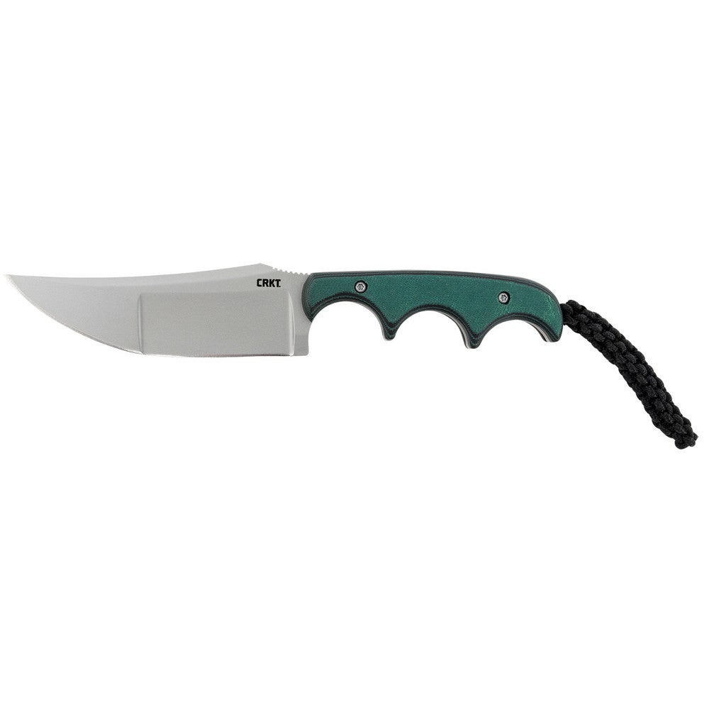 CRKT 2394 Minimalist Katana 3.56" Fixed Plain Bead Blasted 8Cr13MoV SS Blade/ Green Resin Infused Fiber Handle Includes Lanyard