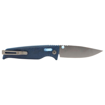 S.O.G SOG12790157 Altair XR 3.20" Folding Plain Bead Blasted Cryo CPM 154 SS Blade/ Squid Ink Black w/Stone Blue Accents GRN Handle